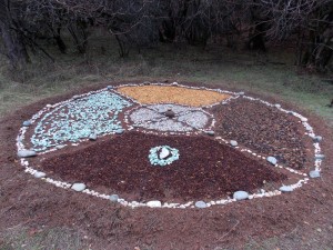 Medicine wheel after raining