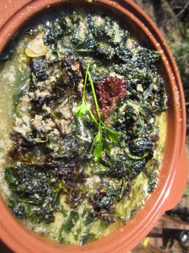 Kale Simmered in Broth