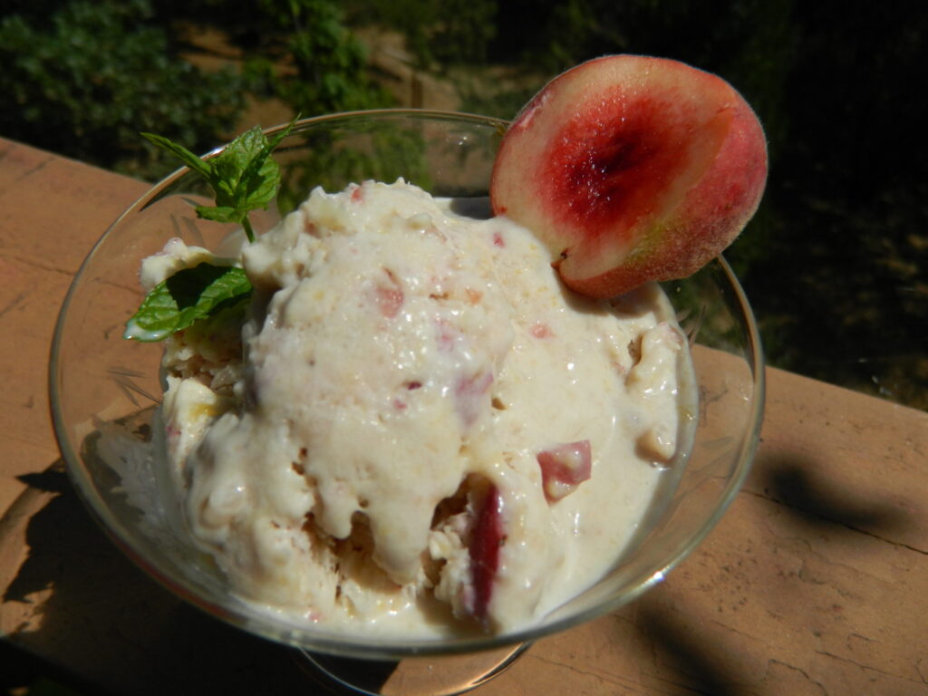 Peach & Banana Ice Cream with Coconut Milk